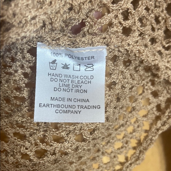 EARTHBOUND Brown Crochet Flare Sleeve Top - Picture 3 of 13